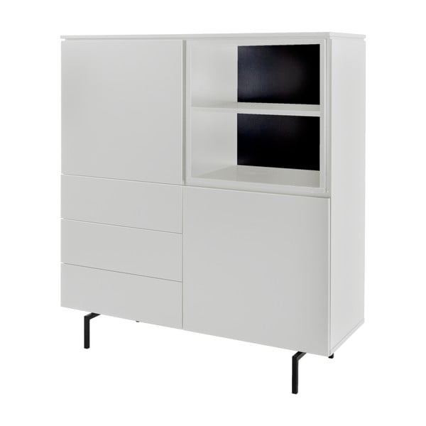 Bela visoka komoda 120x133 cm Plain – Tenzo-image-1