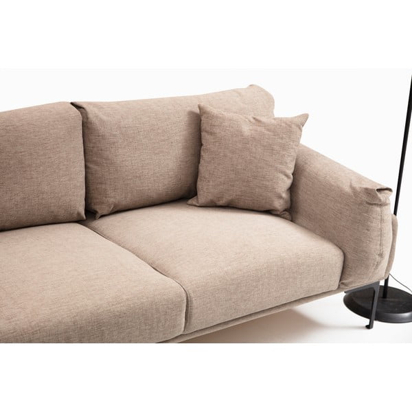 Bež kotna sedežna garnitura Artie Leo, levi kot-image-3