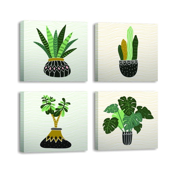 Slike v kompletu 4 ks 30x30 cm Plants – Wallity
