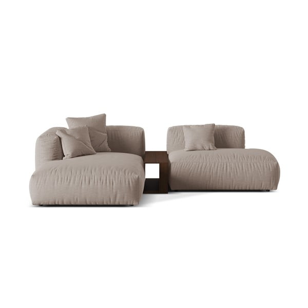 Bež kotna sedežna garnitura (levi kot) Martina – Micadoni Home