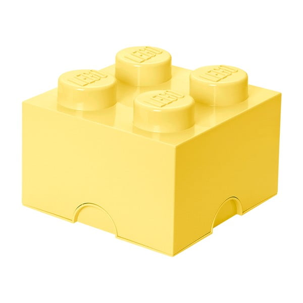 Svetlo rumena kvadratna škatla za shranjevanje LEGO®