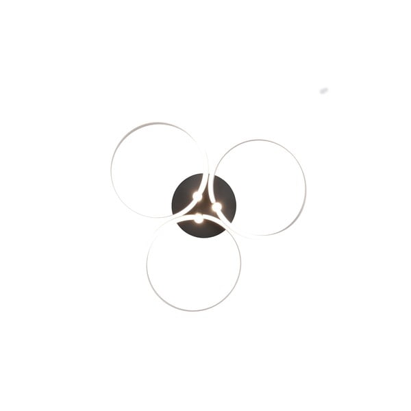 Črno-srebrna LED zatemnitvena stropna svetilka Caruso – Trio-image-4