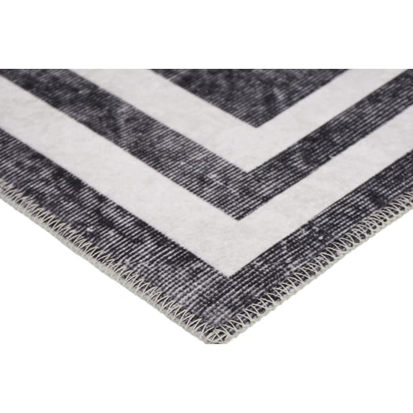 Sivo-kremna pralna preproga 80x50 cm - Vitaus-image-2