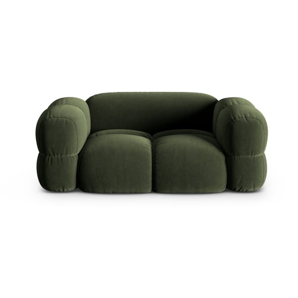 Zelena žametna sedežna garnitura 180 cm Loretto – Cosmopolitan Design