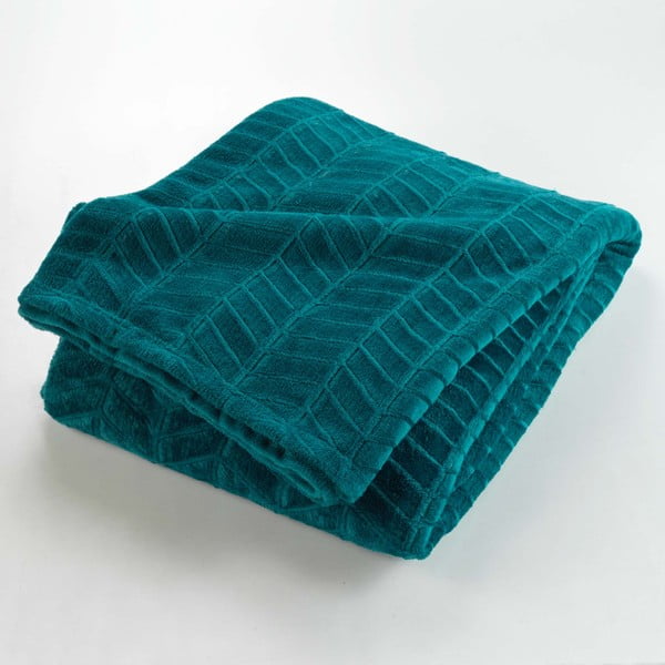 Modro pregrinjalo iz mikroflanele 180x220 cm Arya – douceur d'intérieur-image-1