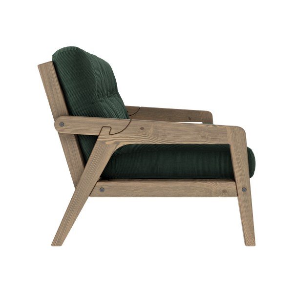 Zelen žameten raztegljiv kavč 204 cm Grab - Karup Design-image-4