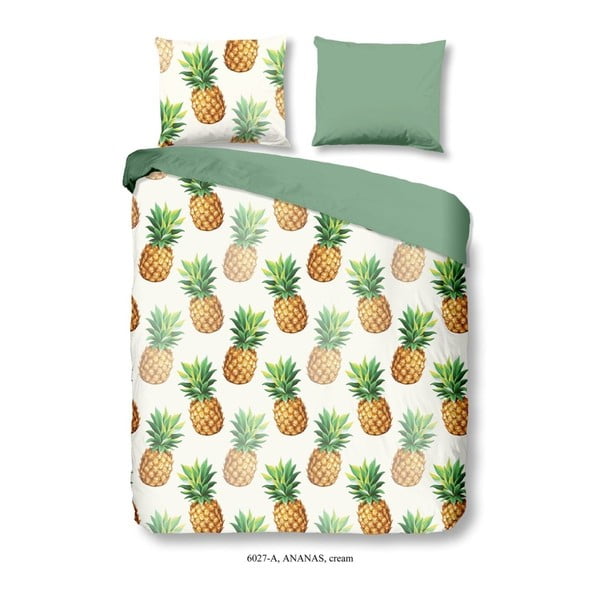 Bombažno posteljno perilo za eno osebo Dobro jutro Premento Ananas, 140 x 200 cm