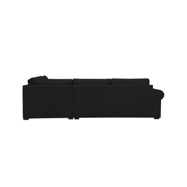 Črna kotna zofa Windsor & Co Sofas Hermes, levi kot-image-3