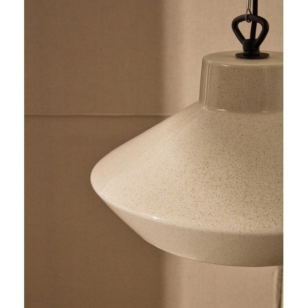 Bež viseča svetilka s keramičnim senčilom ø 31 cm Portol – Kave Home-image-2