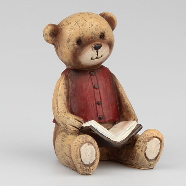 Dekorativna figurica medveda s knjigo Dakls
