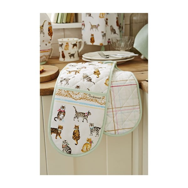 Komplet 3 bombažnih krpic Cooksmart® Cats on Parade-image-3