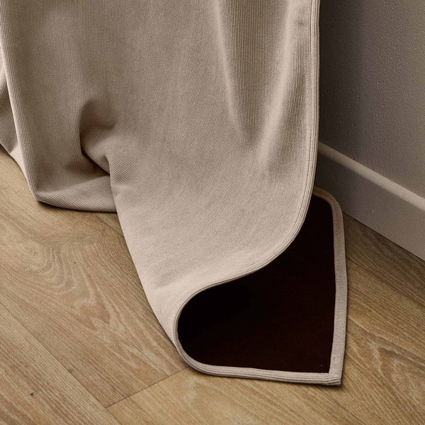 Rjava izolacijska zavesa iz rebrastega žameta 140x260 cm Madison – douceur d'intérieur-image-4