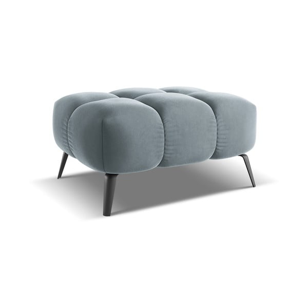 Svetlo moder žameten tabure Nalu – Makamii-image-2