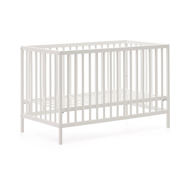 Bela otroška posteljica iz masivne bukve 60x120 cm Shantal – Kave Home-image-2