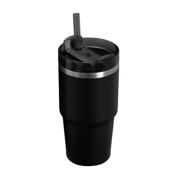 Črna termovka s slamico iz nerjavečega jekla 600 ml Quencher H2.0 FlowState Tumbler Black – Stanley-image-1