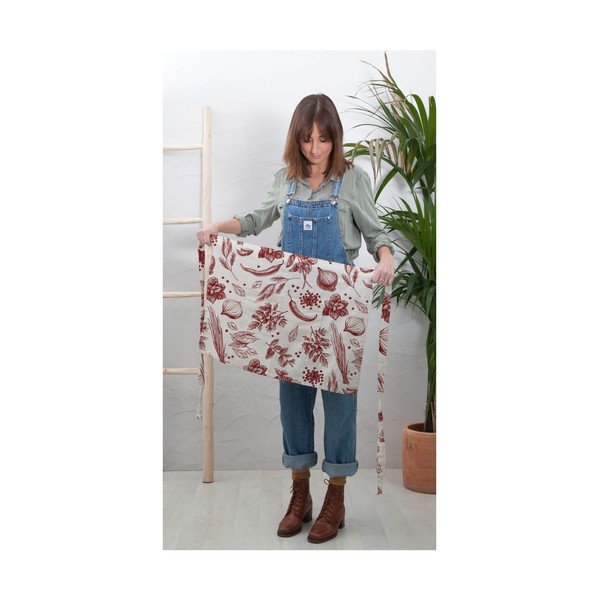 Predpasnik z deležem lana Really Nice Things Delantal Red Peppers-image-1