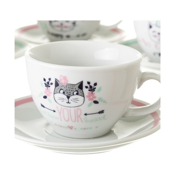 Komplet 4 porcelanskih skodelic Unimasa Boho, 160 ml-image-2