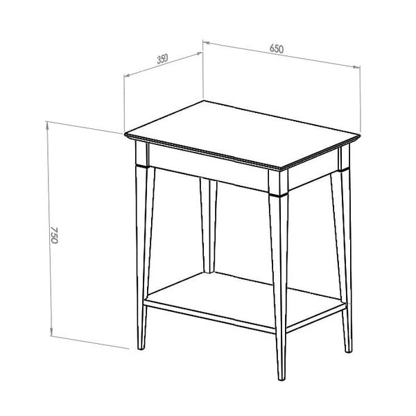 Bela konzolna mizica Ragaba Mimo, širina 65 cm-image-3