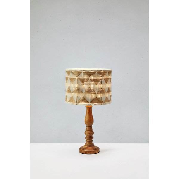 Namizna svetilka s senčilom iz tekstila in jute v rjavi in naravni barvi (višina 45 cm) Ano – Markslöjd-image-3