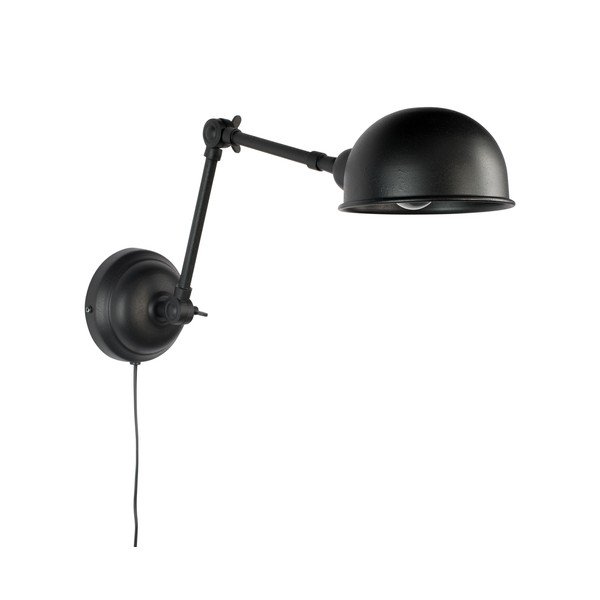 Črna stenska svetilka White Label Maarten