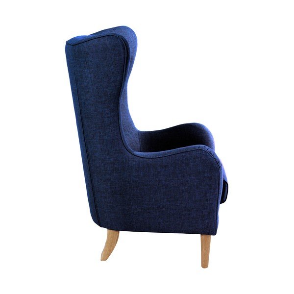 Temno moder fotelj Max Winzer Miriam Linen-image-4