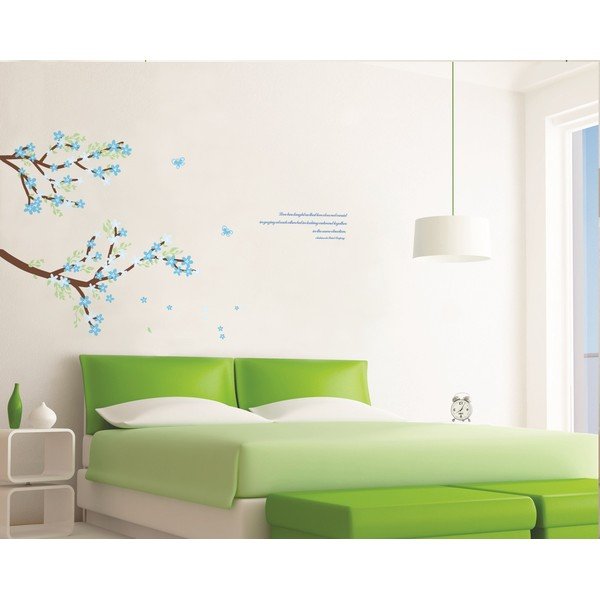 Fanastick Blue Leaves Tree Sticker-image-1