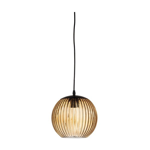 Rjava steklena LED viseča svetilka ø 23 cm Sybia – Bloomingville