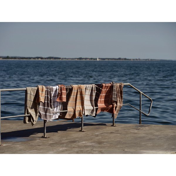 Rjava/bež bombažna brisača 50x100 cm Sauna – Zone-image-2