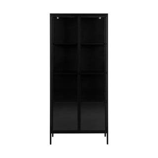 Črna kovinska vitrina 80x180 cm Newcastle - Actona