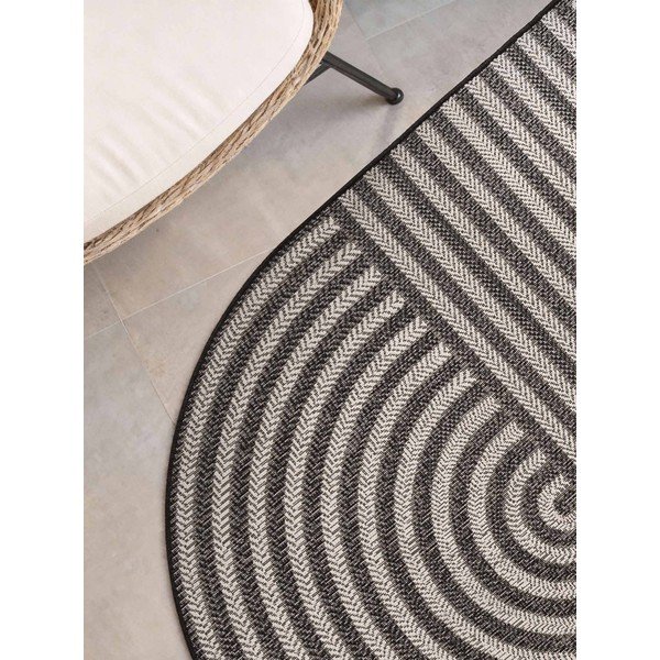 Črna/kremno bela notranja in zunanja preproga 160x230 cm Haringey Woodfield – Ted Baker-image-2