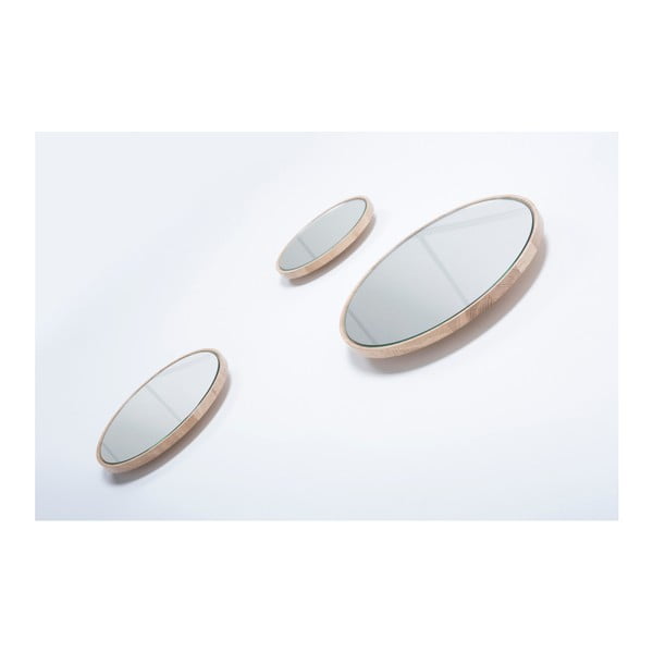 Stensko ogledalo z masivnim hrastovim okvirjem Gazzda Look, ⌀ 22 cm-image-4