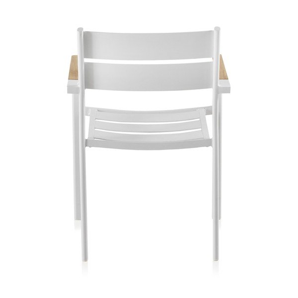 Beli vrtni stol s tikovimi gosmi Giulia, širina 56 cm-image-1