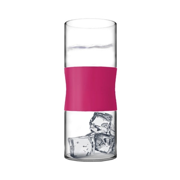 Kozarci iz borosilikatnega stekla, fuksija, 380 ml, 2 kosa