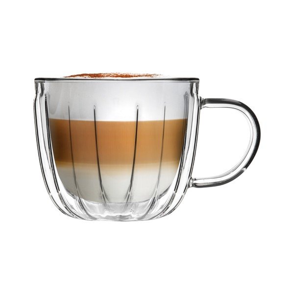Steklene skodelice v kompletu za kapučino 2 ks 350 ml Tulip – Vialli Design-image-4