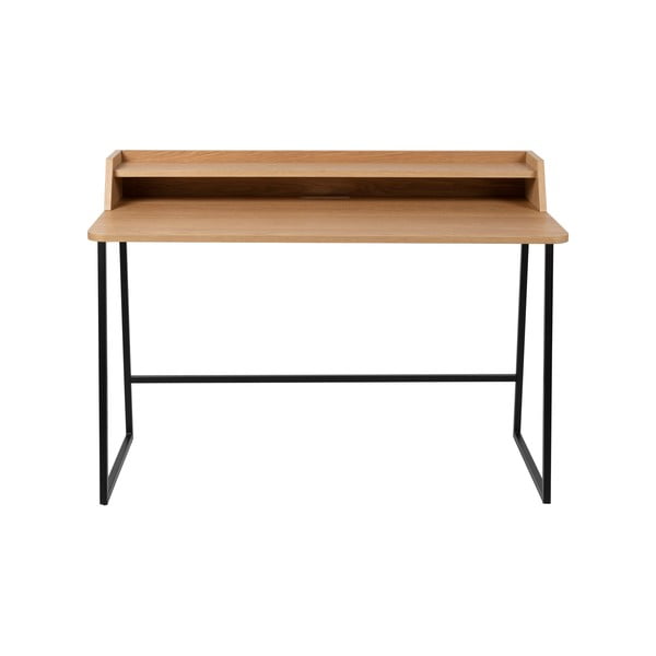 Pisarniška pisalna miza z mizno ploščo v hrastovem dekorju 60x120 cm Giorgio – White Label