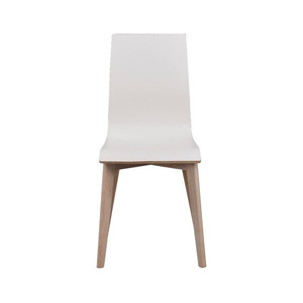 Beli jedilni stol s svetlo rjavimi nogami Rowico Grace-image-2