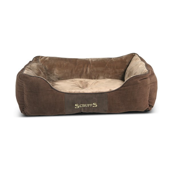 Rjava plišasta postelja za pse 60x75 cm Scruffs Chester L – Plaček Pet Products