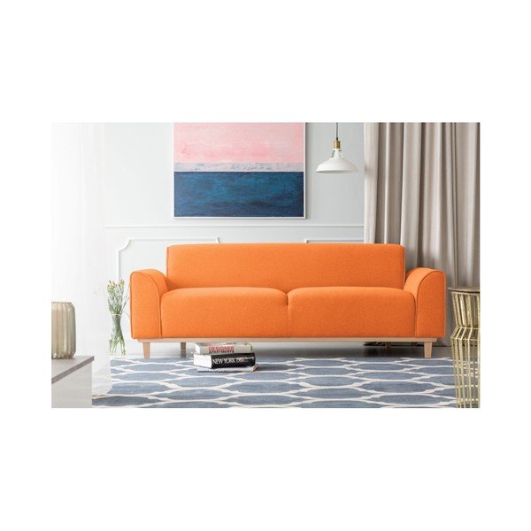 Oranžni trisedežni kavč Kooko Home Jazz-image-1
