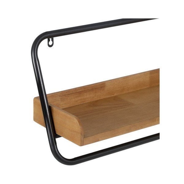 Polica iz masivnega kavčukovca v naravni barvi 120 cm – Ixia-image-2