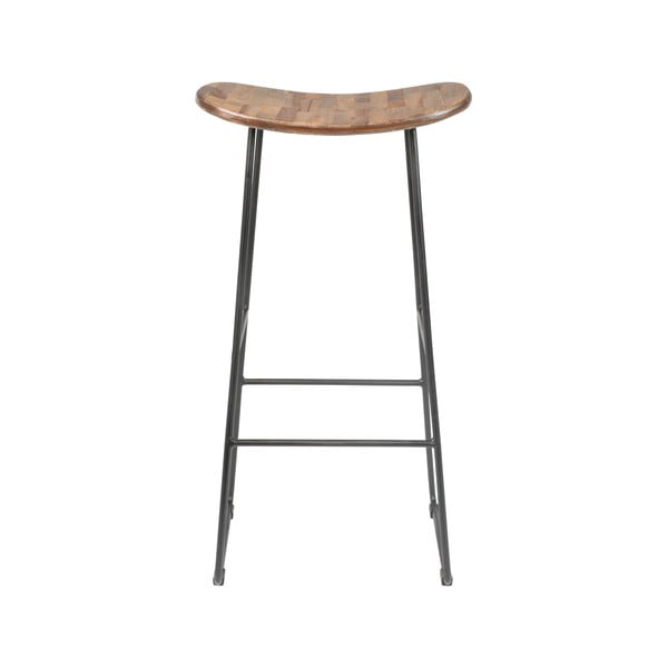 Barski stol iz masivnega tika v naravni barvi 80 cm Tangle – White Label