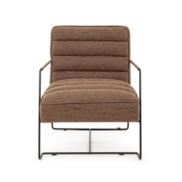 Rjav fotelj iz umetnega usnja Brianna – Bizzotto-image-2