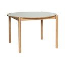 Okrogla jedilna miza iz masivnega hrasta ø 115 cm Oblique – Hübsch