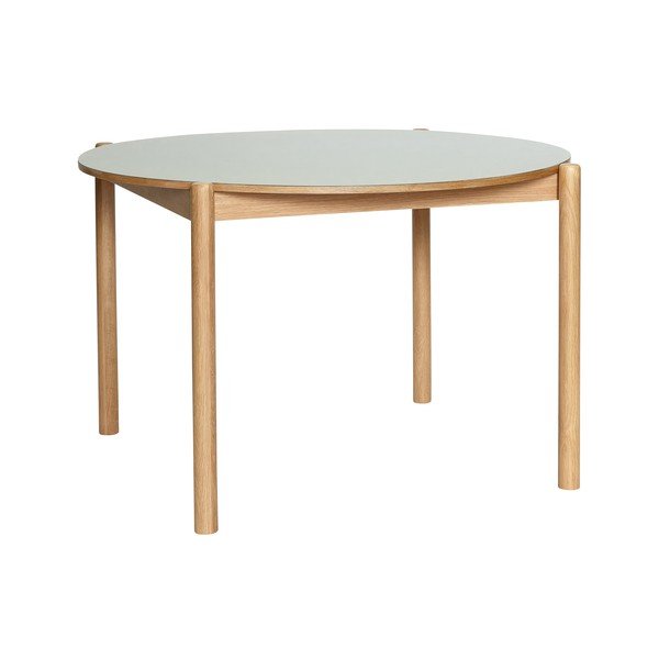 Okrogla jedilna miza iz masivnega hrasta ø 115 cm Oblique – Hübsch