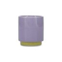 Zelena/vijolična skodelica iz kamenine 130 ml Duo – ONA