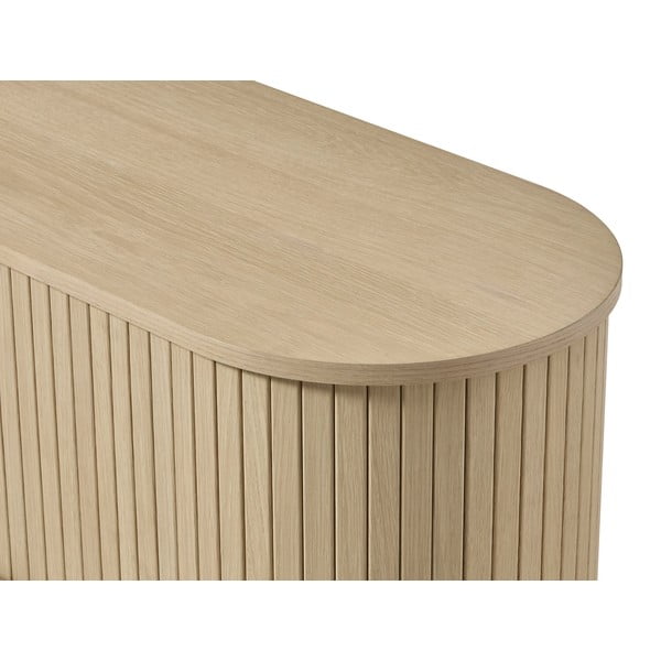 TV omarica v hrastovem dekorju v naravni barvi 180x56x40 cm Meta – Unique Furniture-image-3