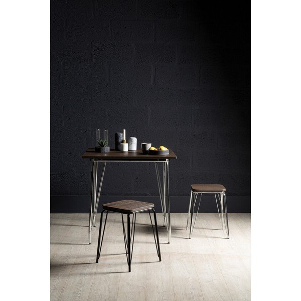 Jedilna miza iz masivnega bresta ø 80 cm District – Premier Housewares-image-3