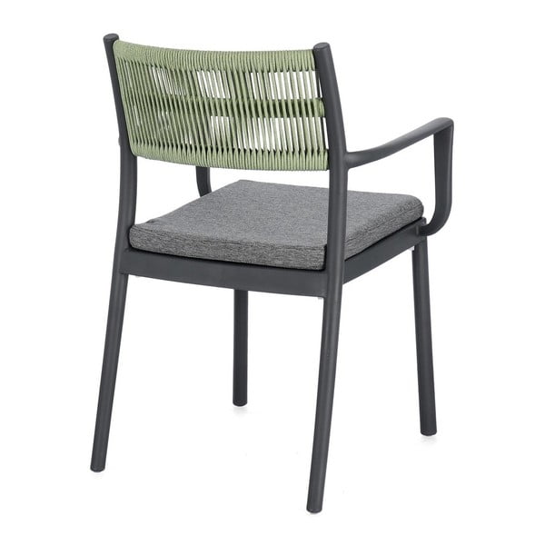 Sivi plastični vrtni stoli v kompletu 4 ks Alvin   – Bizzotto-image-4