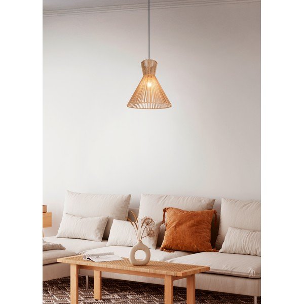 Kovinska viseča svetilka v naravni barvi s senčilom iz papirnatega prepleta ø 35 cm Rosalie – Reality-image-1
