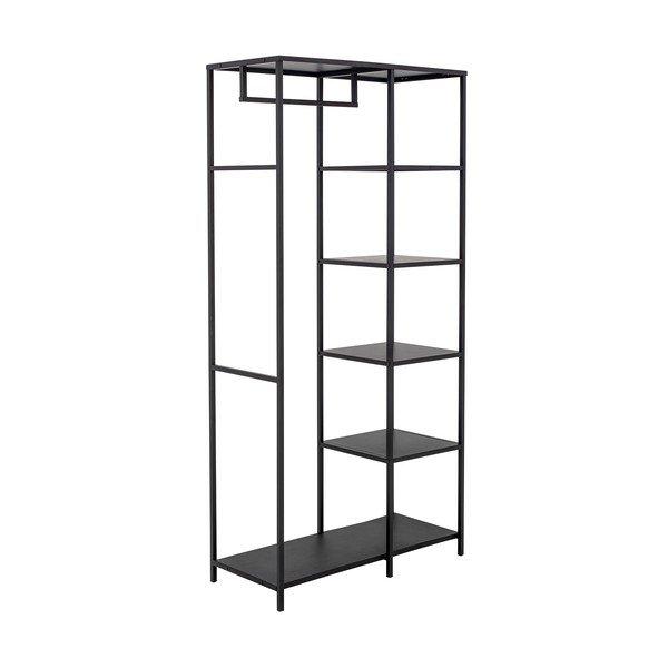 Črno kovinsko stojalo za oblačila 90x183x40 cm Valde – Bloomingville-image-3