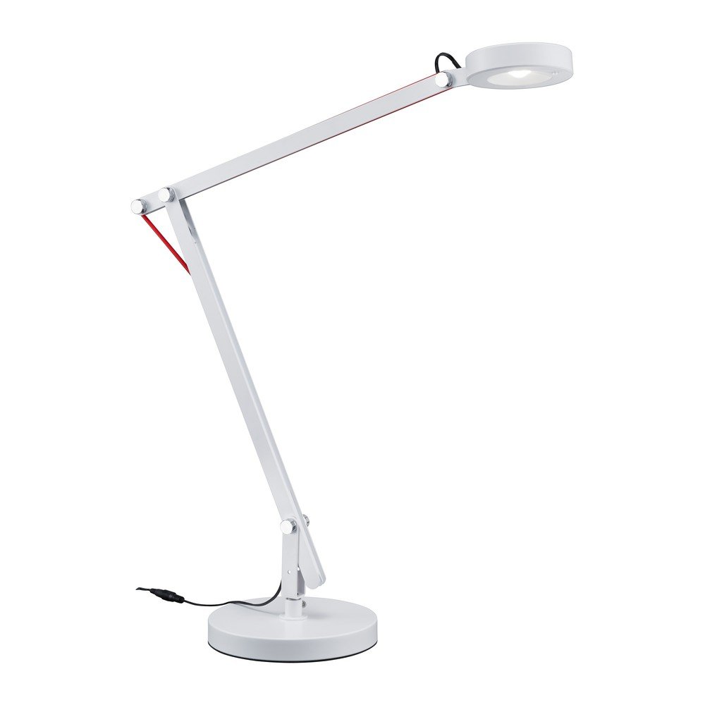 Bela LED namizna svetilka z upogljivo konstrukcijo (višina 90 cm) Amsterdam